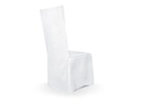 Матовый белый чехол на стул с украшениями для причастия