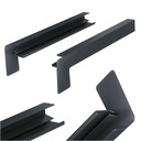 АЛЮМИНИЕВЫЕ СТОРОНЫ ДЛЯ ПРЯМЫХ ПОДОКОННИКОВ, АНТРАЦИТОВЫЕ КОНЦЫ 7016 25см