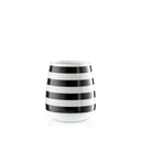 Бело-черная стеклянная ваза H17