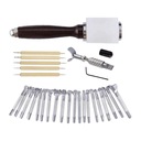 27x набор инструментов для работы с кожей, поворотный нож для рукоделия из кожи, ручка для трассировки