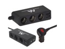 РАСПРЕДЕЛИТЕЛЬ ЗАЖИГАЛКИ ТРОЙНИКА 12-24В 4xUSB 120Вт