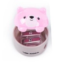 Temperówka podwójna Kidea zwierzątko miś różowy