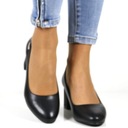 ЖЕНСКИЕ ТУФЛИ НА ВЫСОКОМ КАБЛУКЕ, МАТОВЫЙ ЧЕРНЫЙ, ДЕКОРАТИВНЫЙ КАБЛУК