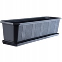 БАЛКОННЫЙ ЦВЕТОЧНЫЙ ГОРШОК + ПОДСТАВКА 60 СМ ГРАФИТ