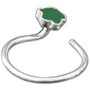 Серьга в нос VERSIL цветок СЕРЕБРО 0.925