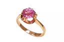 ЗОЛОТОЕ КОЛЬЦО С РОЗОВЫМ КАМЕНЕМ размер 23 [583]