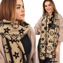 ЭЛЕГАНТНЫЙ ШАРФ ЗВЕЗДЫ С ДВУМЯ СТРУНКАМИ, ТЕМНЫЙ 2265