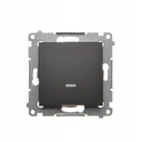 Выключатель одинарный со светодиодной подсветкой 10AX Матовый черный Simon 54