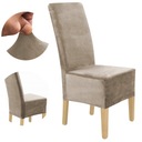 XXL ПОКРЫТИЕ НА СТУЛ КАПУЧИНО БЕЖЕВЫЙ ЭЛАСТИЧНЫЙ ВЕЛЮР