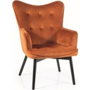 Кресло Carmen Velvet Black Cinnamon для гостиной