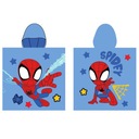 Быстросохнущее полотенце с капюшоном-пончо детское Super Spidey синее