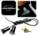 ZESTAW 2x PROJEKTOR LED LOGO LAURIN KLEMENT SKODA L&K HOLOGRAM EMBLEMAT 12V