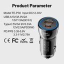 30W PD QC 3.0 FLASH CAR CHARGER FAST CHARGING USB C CHARGING PARA APPLE 