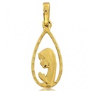 НЕЖНАЯ МЕДАЛЬ, БОЖЬЯ МАТЕРЬ, СЛЕЗЫ, ЗОЛОТО 333