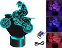 МОТОР 3D СВЕТОДИОДНЫЙ НОЧНИК RGB ЦВЕТА + ПУЛЬТ ДИСТАНЦИОННОГО УПРАВЛЕНИЯ