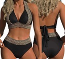 STRÓJ KĄPIELOWY DWUCZĘSCIOWY WYSZCZUPLAJĄCY BIKINI BIUSTONOSZ FIGI MODNY XL