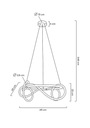 MOOSEE závesné svietidlo SERPIENTE 60 zlatých Hĺbka produktu 60 cm