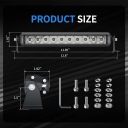 НАКЛАДКА LED (СВІТЛОДІОД) SINGLE ROW 10'' СВІТЛО КОЛІР БІЛИЙ DALEKOSIEZNE / ROZPROSZONE AURORA  фото 6
