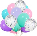 Разноцветные воздушные шары РУСАЛКА единорог ЕДИНОРОГ с КОНФЕТТИ котенок 1-99 день рождения