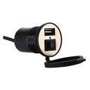 ALLECTO - ЗАРЯДНИЙ ПРИСТРІЙ USB DO МОТОЦИКЛА - ВОДОВІДШТОВХУЮЧА - 12V - ЧОРНА  (18816866813) фото min 5
