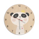 Часы настенные для детской комнаты SILENT PANDA, цифры