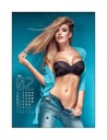 милый женский календарь 2024 девушки женщины джинсы девушки Femme красотки