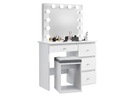 Beta Diamond белый косметический туалетный столик с зеркалом