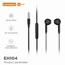 Nowe słuchawki przewodowe Lenovo Lecoo EH104 z mikrofonem słuchawki douszn Marka bez marki