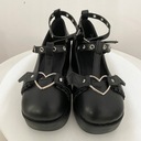 Nové Topánky Creepersy so Srdcom Srdce Gotické Punk Originálny obal od výrobcu žiadny
