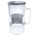 Wessper Кувшин для воды из боросиликатного стекла 3,3 л + вставка (серый)