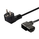 Угловой силовой кабель Schuko (M) - IEC C13,