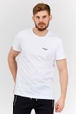 BALMAIN Biele pánske tričko so zamatovým logom XXL Dominujúci vzor logo