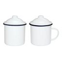 Эмалированная кружка с крышкой Сублимация