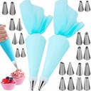 2x НАБОР ДЕКОРАТОРОВ ДЛЯ ТОРТА С КОНДИТЕРСКИМ РУКАВОМ 28 шт.