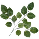 БОЛЬШАЯ ВЕТКА ИСКУССТВЕННЫХ ЛИСТЬЕВ 65см БОЛЬШИЕ ЛИСТЬЯ ДЛЯ БУКЕТОВ ЗЕЛЕНЫЕ СТЕНЫ