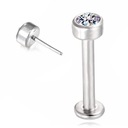 СЕРЬГИ LABRET AB PUSH IN БЕЗ РЕЗЬБЫ ТИТАН 1.2/7/2