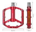 Алюминиевые 3-х педали-платформы красного цвета.