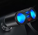 АВТО РОЗПОДІЛЮВАЧ ПРИКУРЮВАЧА ЗАРЯДНИЙ ПРИСТРІЙ ВОЛЬТМЕТР 2XUSB ГНІЗДО 12V  (18351636656) фото min 8
