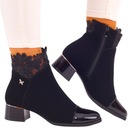 СТИЛЬНЫЕ ЖЕНСКИЕ ЧЕРНЫЕ БОТИНКИ НА КАБЛУКЕ