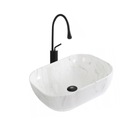 РАКОВИНА VELDMAN TOKYO БЕЛЫЙ И СЕРЫЙ МРАМОР