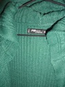 Kardigan sveter FB S zelený bez zapínania s kapucňou Výstrih iný