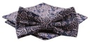 Галстук-бабочка с нагрудным платком Alties - Темно-синий, Цветочный мотив
