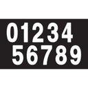 Наклейки с цифрой 6 Factory Effex белые 15 см