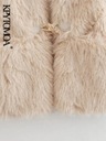 Płaszcz zimowy damska modna gruba ciepła sztuczna kamizelka futrzana Rodzaj klasyczny