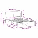 VIDAXL CHÂSSIS ROULEMENTS BRAZOWO-CZARNA 160 X 200 CM LITE BOIS SOSNOWEphoto 11