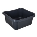MISKA KWADRATOWA PLASTIKOWA 12L CIEMNY POPIEL MIEDNICA DUŻA UCHWYTY