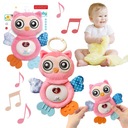 СЕНСОРНАЯ ИГРУШКА ДЛЯ МАЛЫШЕЙ, ПЛЮШЕВАЯ СОВА, СТРЕЛЯЮЩАЯСЯ, СПЯЩАЯ СОВА