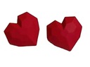 Серьги-пусеты Красное Сердце 3D Любовь ко Дню святого Валентина 25мм