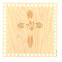 ОСНОВАНИЕ КОРЗИНЫ НИЖНЯЯ КВАДРАТНАЯ КОРЗИНА ГОЛУБЬ МАКРАМЕ ДЕКУПАЖ 17СМ