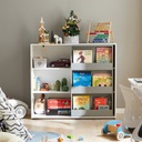 SoBuy Полка для детских книг и игрушек, офисный газетный шкаф KMB33-W